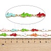 304 Stainless Steel Enamel Sea Horse Link Chains CHS-F023-01L-G-2