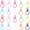 20Pcs 10 Colors Spray Painted Zinc Alloy Swivel Clasps FIND-SP0005-53-1