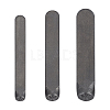 3Pcs 3 Styles Steel Leather Stamps AJEW-BC0008-98B-1