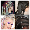 Plastic Dreadlocks Braiding Beads & Aluminum Hair Braid Dreadlock Beads OHAR-NB0001-15-6