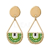 Seed Bead Teardrop Stud Earrings EJEW-MZ00251-02-1