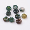 Natural Indian Agate European Beads X-G-G740-14x8mm-11-1