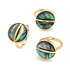 Brass Open Cuff Rings RJEW-K265-05G-1