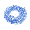 AB Color Plated Transparent Glass Beads Strands GLAA-G127-01-01P-3