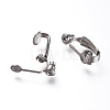 Brass Clip on Earring Converter X-KK-Q115-N-3
