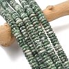 Natural Green Spot Jasper Beads Strands G-G329-A01-3x8mm-1