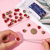 30Pcs Rhinestone Strawberry Plastic Beads FIND-SC0012-13-3