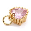 Real 18K Gold Plated Brass Inlaid Cubic Zirconia Charms ZIRC-L100-074G-5