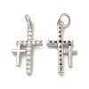 Brass Micro Pave Cubic Zirconia Pendants KK-E068-VB261-1