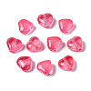 Transparent Spray Painted Glass Beads X-GGLA-S054-012A-04-1