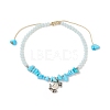 Ocean Theme Synthetic Turquoise Anklets Set AJEW-AN00506-4