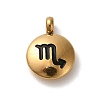 304 Stainless Steel Black Enamel Charms STAS-R009-02G-12-1
