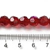 Electroplate Transparent Glass Beads Strands EGLA-A035-T8mm-L07-4