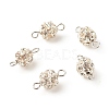 Brass Crystal Rhinestone Connector Charms PALLOY-JF01361-03-1