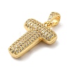 Brass Micro Pave Cubic Zirconia Pendants KK-E061-03G-20-2