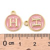 Golden Plated Alloy Enamel Charms ENAM-S118-07H-3