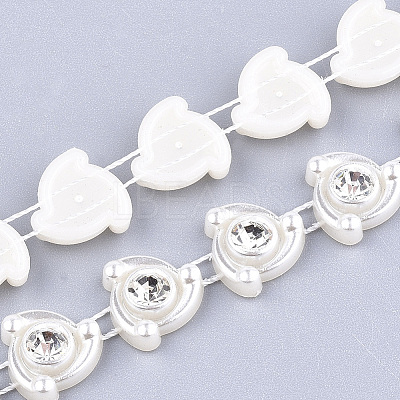 ABS Plastic Imitation Pearl Beaded Trim Garland Strand AJEW-S073-25-1