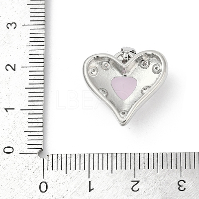 Brass Micro Pave Clear Cubic Zirconia Pendants KK-R213-13P-1