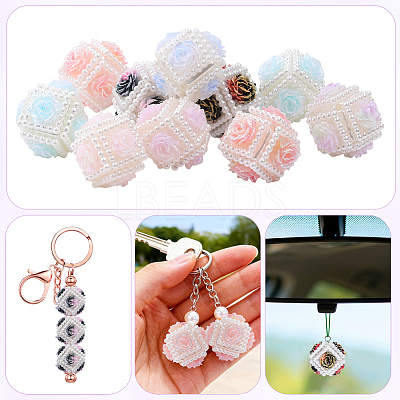 10Pcs Opaque Resin Beads RESI-PA0001-58-1