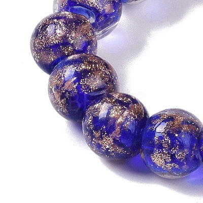 Handmade Gold Sand Lampwork Beads LAMP-Z009-01P-1