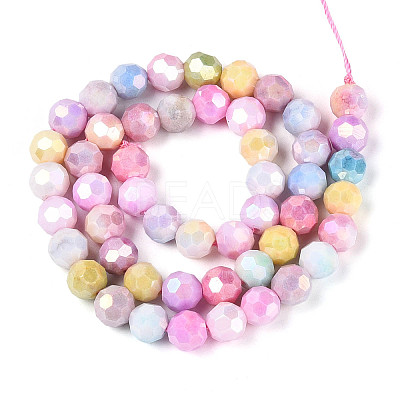 Anti-Tarnish Electroplate Glass Beads Strands EGLA-T021-10mm-15-14-1