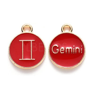Alloy Enamel Pendants ENAM-S124-01A-07I-1
