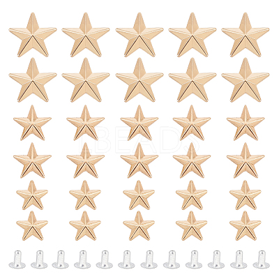 30 Sets 3 Style Zinc Alloy Garment Semi-Tublar Rivets FIND-AR0003-49-1