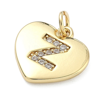 Brass Micro Pave Clear Cubic Zirconia Pendants KK-D229-01G-26-1