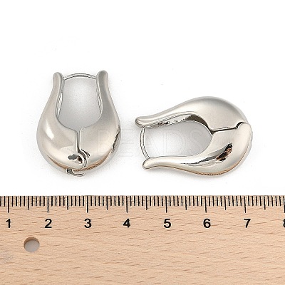 Brass Hoop Earrings for Women EJEW-U041-05P-1