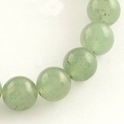 Natural Gemstone Green Aventurine Round Bead Strands X-G-R265-6mm-1