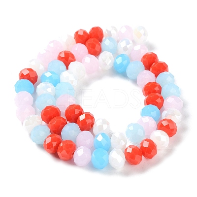 Glass Beads Strands EGLA-A034-M8mm-41-1