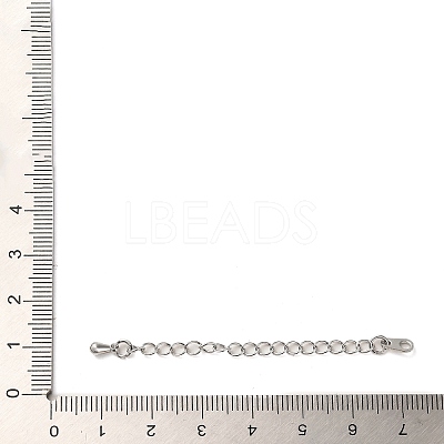 Rack Plating Brass Curb Chain Extender KK-Q807-11P-1