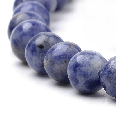 Natural Brazil Blue Spot Jasper Beads Strands G-S259-36-12mm-1