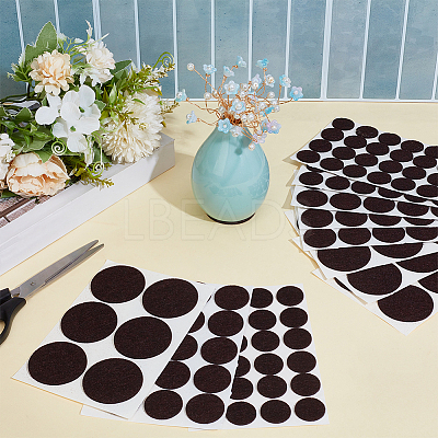 198Pcs 3 Styles Round Felt Furniture Pads AJEW-GF0013-26A-1