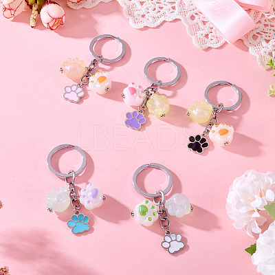 Alloy Enamel & Acrylic Keychain KEYC-TAC00033-1