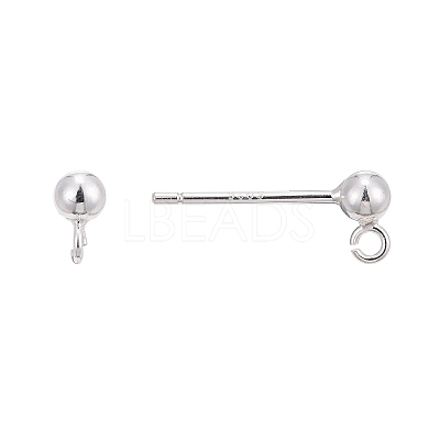 925 Sterling Silver Stud Earring Findings STER-S002-48-1