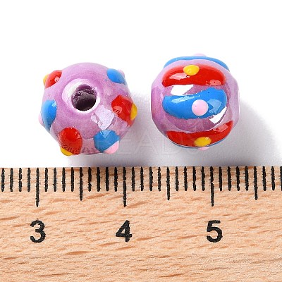 Handmade Porcelain Beads Strands PORC-L078-01M-1