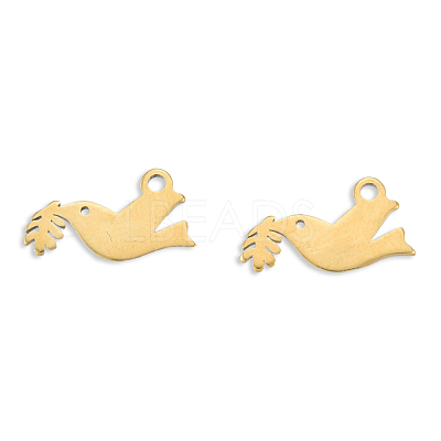 Ion Plating(IP) 201 Stainless Steel Charms STAS-N098-130LG-1