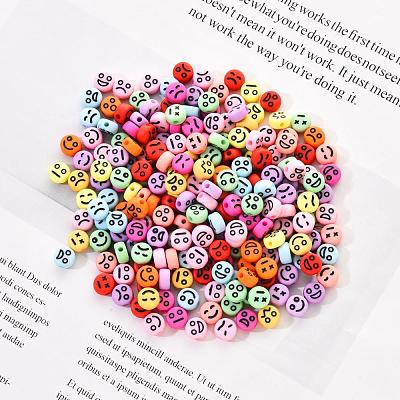 Opaque Acrylic Beads MACR-YW0001-22B-1