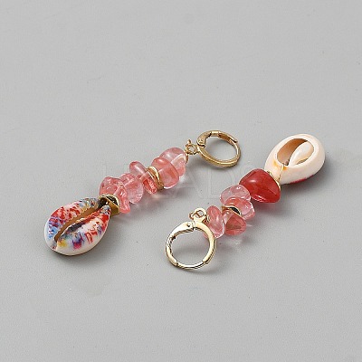 Alloy Shell Shape Leverback Earrings EJEW-WH0004-194C-1