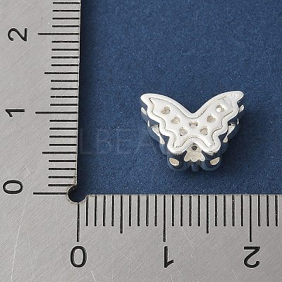 Brass Micro Pave Cubic Zirconia Beads KK-A253-10S-1