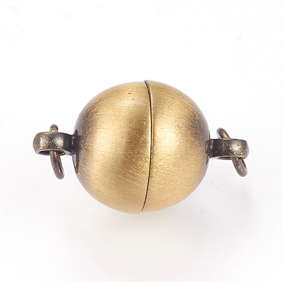 Brass Magnetic Clasps KK-E737-33AB-1