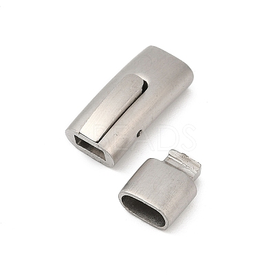 304 Stainless Steel Snap Lock Clasps STAS-U055-02E-P-1