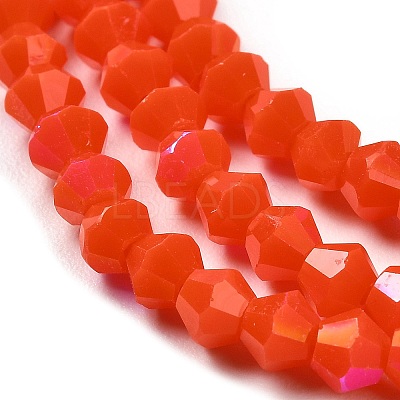 Opaque Solid Color Imitation Jade Glass Beads Strands EGLA-A039-P4mm-L03-1