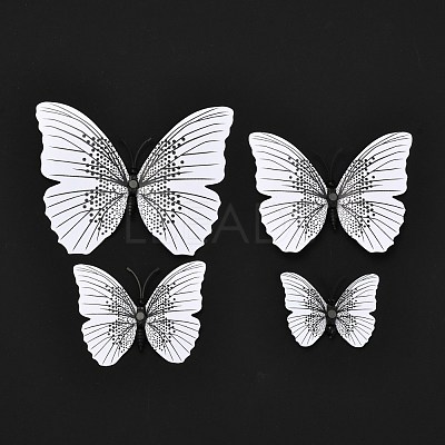 PVC Plastic Artificial 3D Butterfly Decorations DIY-I072-02E-1