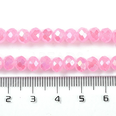 Baking Electroplate Glass Beads Strands DGLA-A039-J6MM-B16-1