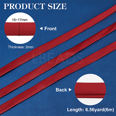 6M Polyester Satin Ribbons OCOR-WH0082-66A-1