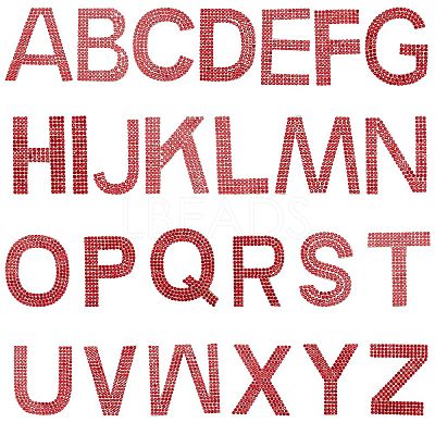 Glitter Hotfix Rhinestone Iron on Patches DIY-WH0183-09C-1