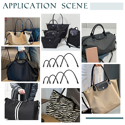 8Pcs 4 Style PU Leather Sew on Bag Handles PURS-WR0001-26C-1