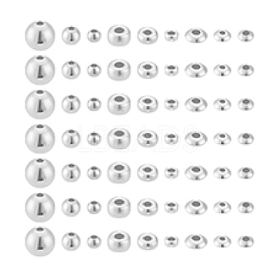60Pcs 9 Styles 925 Sterling Silver Beads STER-PH0003-29-1
